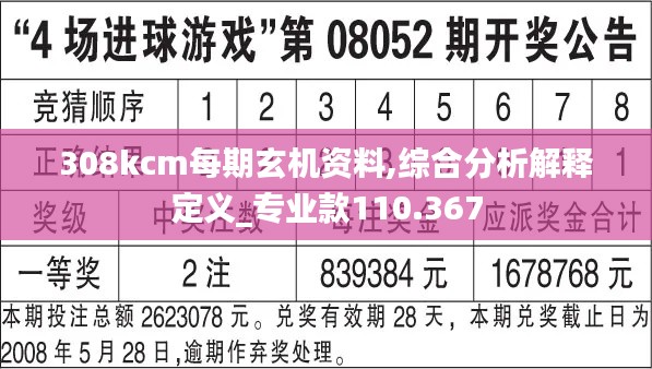 308kcm每期玄机资料,综合分析解释定义_专业款110.367