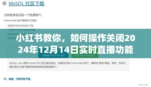 小红书指南，关闭实时直播功能教程（适用于2024年12月14日及之前）