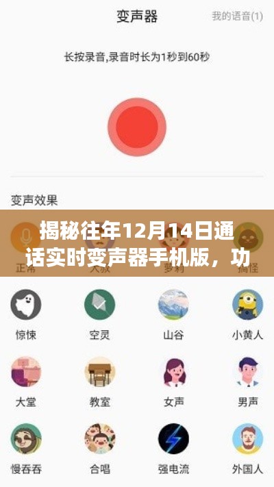 揭秘手机通话实时变声器，功能特点及应用（往年12月14日版）