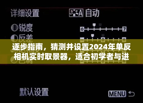 2024单反相机实时取景器设置指南，从初学者到进阶用户的全面教程