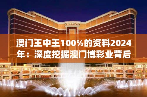 澳门王中王100%的资料2024年：深度挖掘澳门博彩业背后的增长潜力