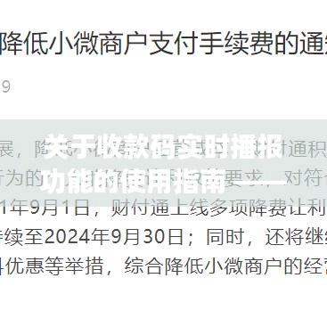 收款码实时播报功能使用指南，初学者与进阶用户参考（2024年12月版）