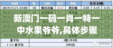 新澳门一码一肖一特一中水果爷爷,具体步骤指导_工具版10.195