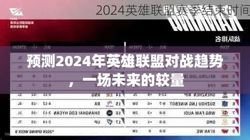 2024年英雄联盟未来较量，对战趋势预测