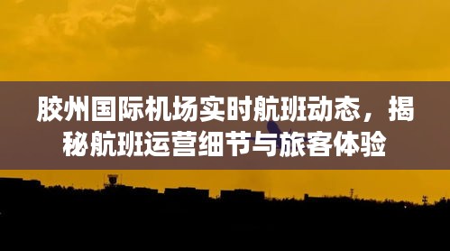 胶州国际机场航班动态实时更新，运营细节与旅客体验深度解析