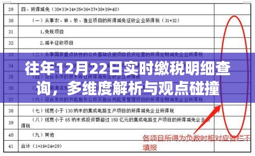 往年12月22日实时缴税明细深度解析与多维度探讨