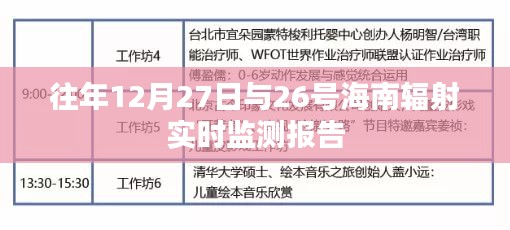 海南辐射实时监测报告，历年12月27日与26日数据对比