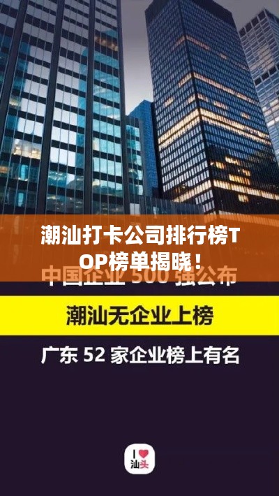 潮汕打卡公司排行榜TOP榜单揭晓！