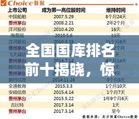 全国国库排名前十揭晓，惊人数据揭秘财富聚集地