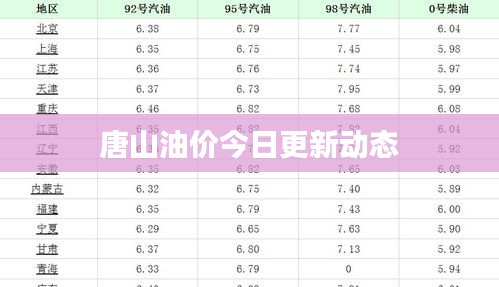 唐山油价今日更新动态