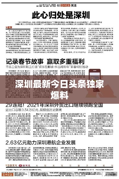 深圳最新今日头条独家爆料