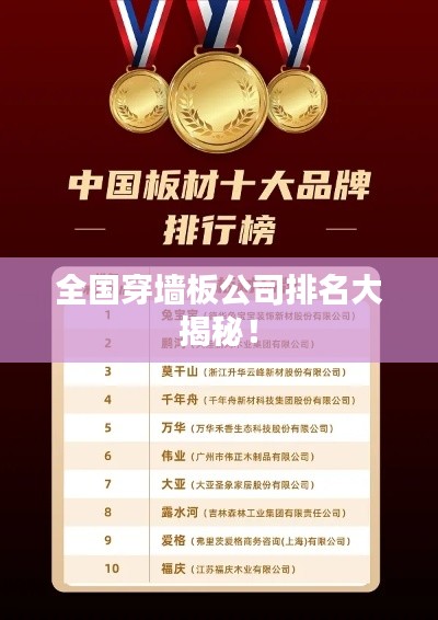 全国穿墙板公司排名大揭秘！