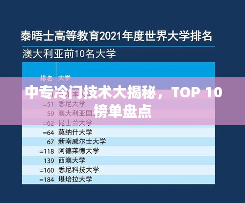 中专冷门技术大揭秘，TOP 10榜单盘点