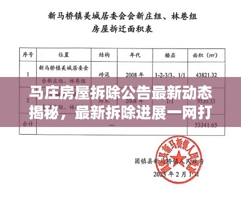 马庄房屋拆除公告最新动态揭秘，最新拆除进展一网打尽！