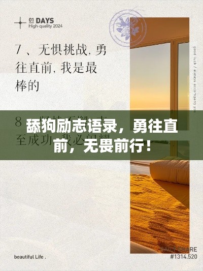 舔狗励志语录，勇往直前，无畏前行！