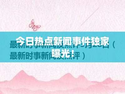 今日热点新闻事件独家曝光！