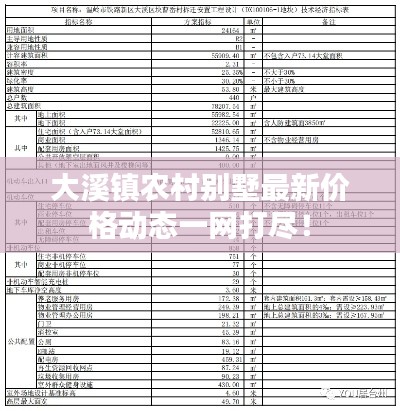 大溪镇农村别墅最新价格动态一网打尽！