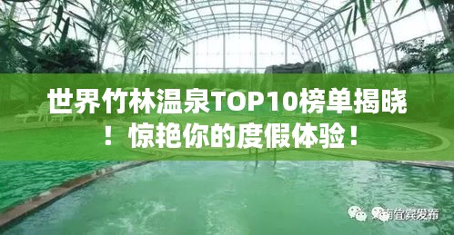 世界竹林温泉TOP10榜单揭晓！惊艳你的度假体验！