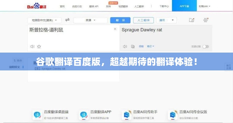 谷歌翻译百度版，超越期待的翻译体验！