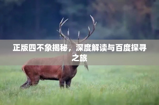 正版四不象揭秘，深度解读与百度探寻之旅