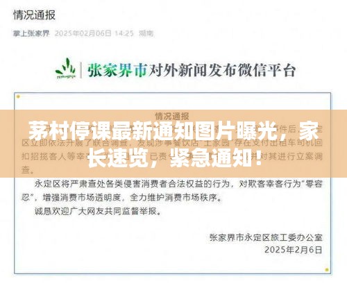 茅村停课最新通知图片曝光，家长速览，紧急通知！