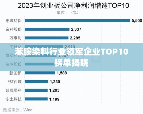 苯胺染料行业领军企业TOP10榜单揭晓
